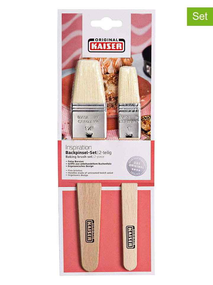 2er-Set: Backpinsel in Beige