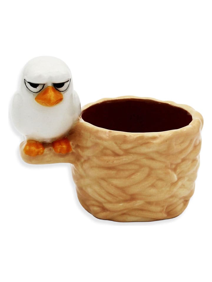Eierbecher ''Grumpy Bird'' in Beige - (B)9,5 x (H)8,5 x (T)7 cm