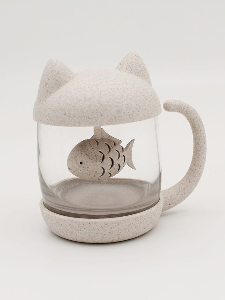 Teetasse ''Katze'' in Beige - 250 ml