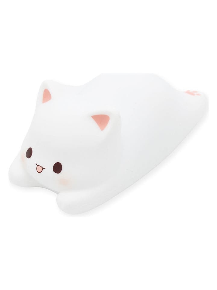 LED-Nachtlicht ''Schlafende Katze'' in Weiß - (B)15 x (H)7 x (T)8 cm
