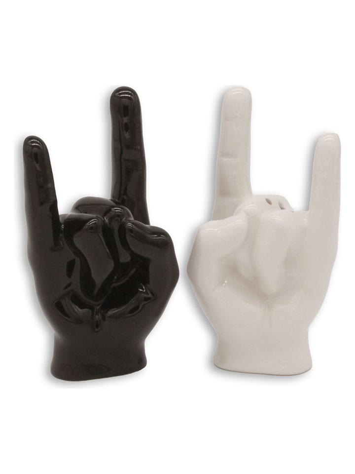 Rock Hand Salz- und Pfefferstreuer