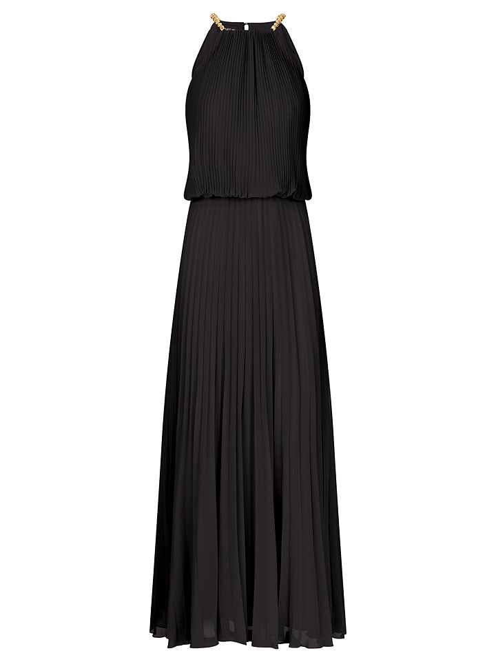 Plisseekleid in Schwarz