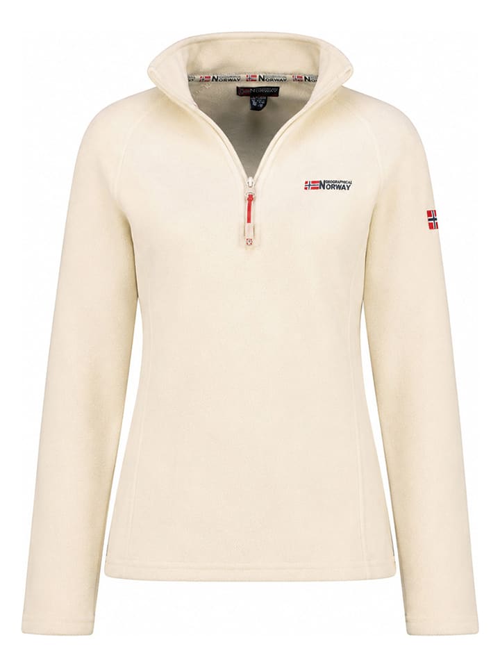 Fleecepullover in Creme/ Beige