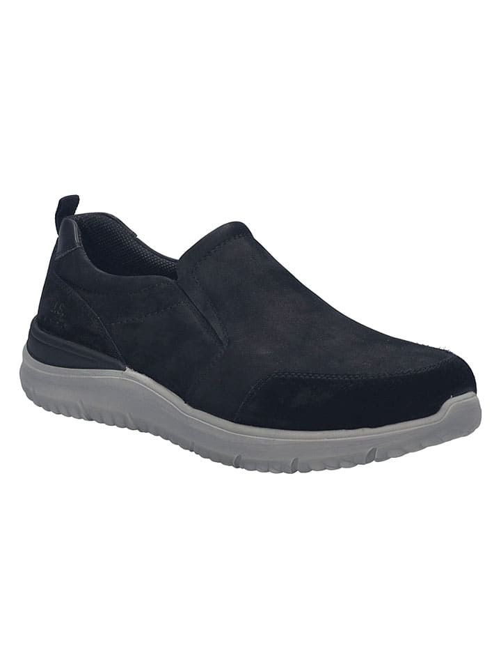Leder-Halbschuhe in Schwarz