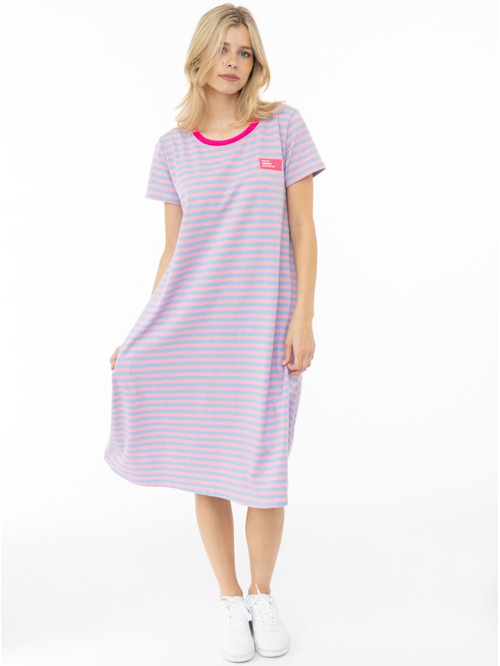 Sukienka "Dress for Yourself" w kolorze jasnoróżowo-błękitnym