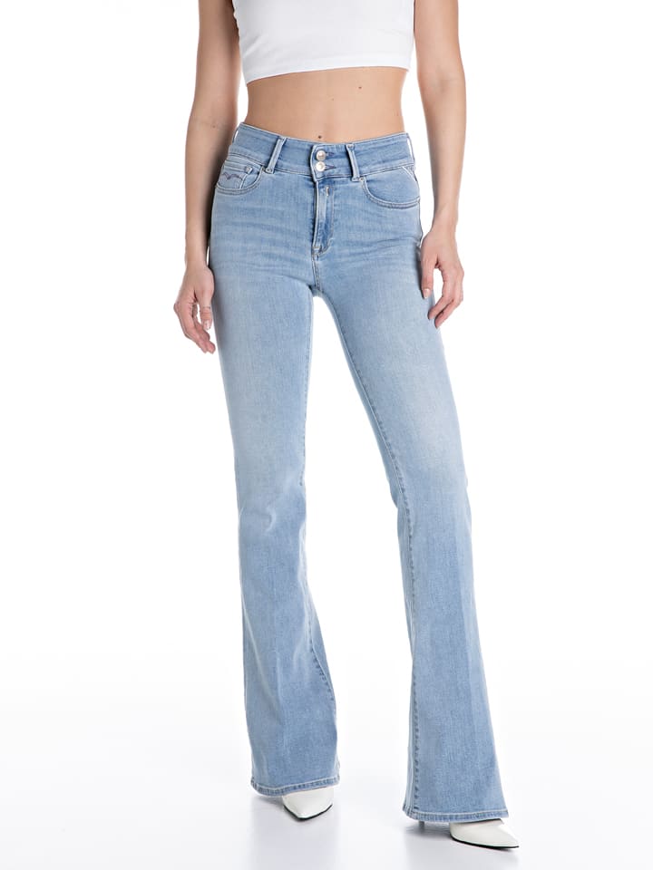 Jeans - Flared fit - in Hellblau
