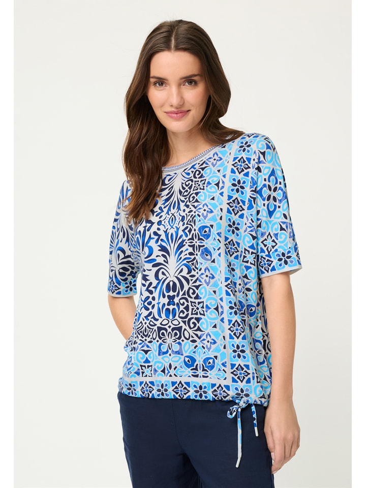 Shirt in Hellblau/ Dunkelblau