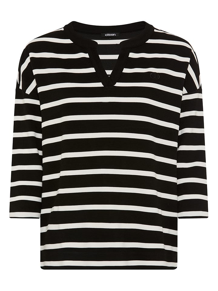 Sweatshirt in Weiß/ Schwarz