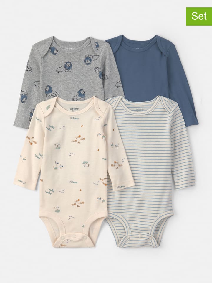 4-delige set: rompers meerkleurig