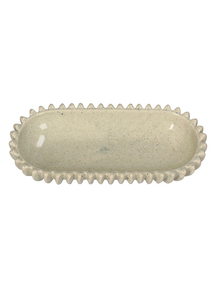 Dekoschale in Beige - (L)26,5 x (B)12,5 cm