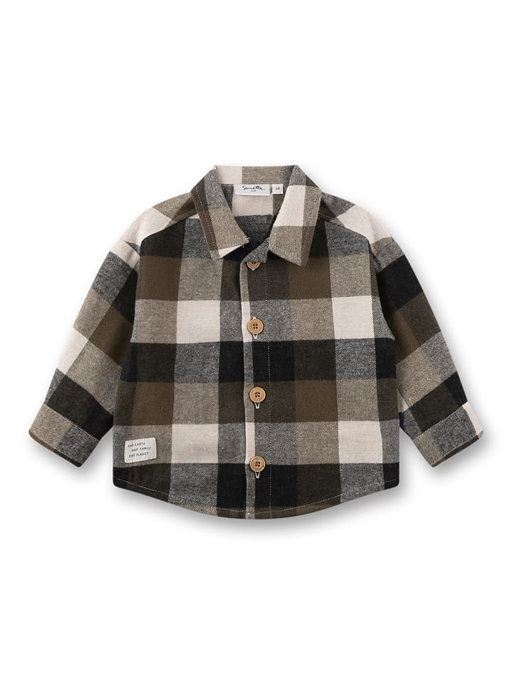 Hemd in Khaki/ Creme