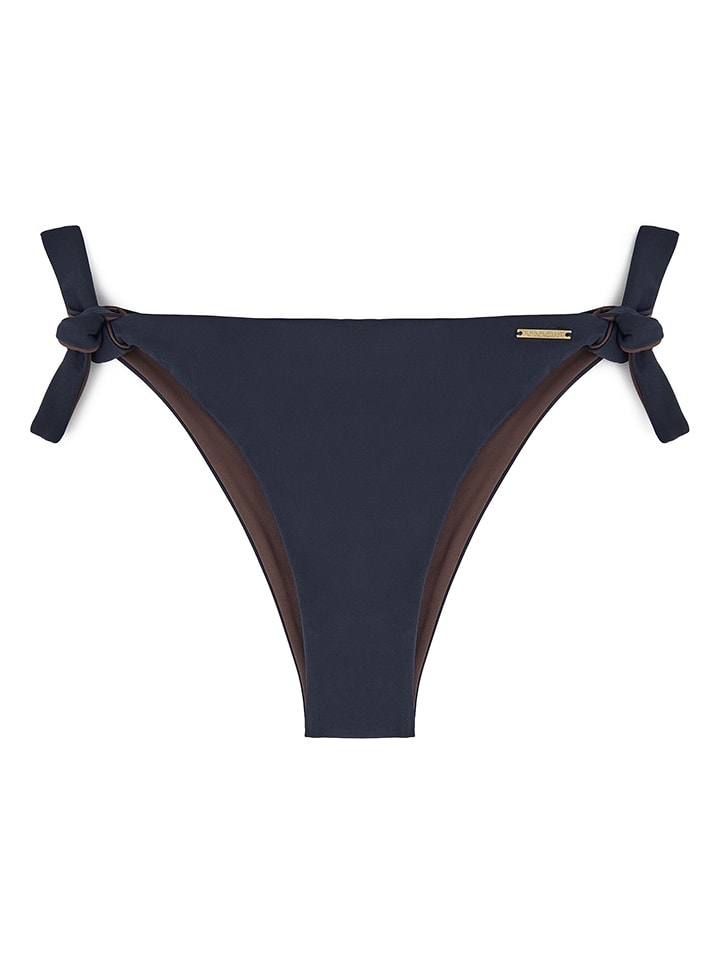 Omkeerbare bikinislip donkerblauw