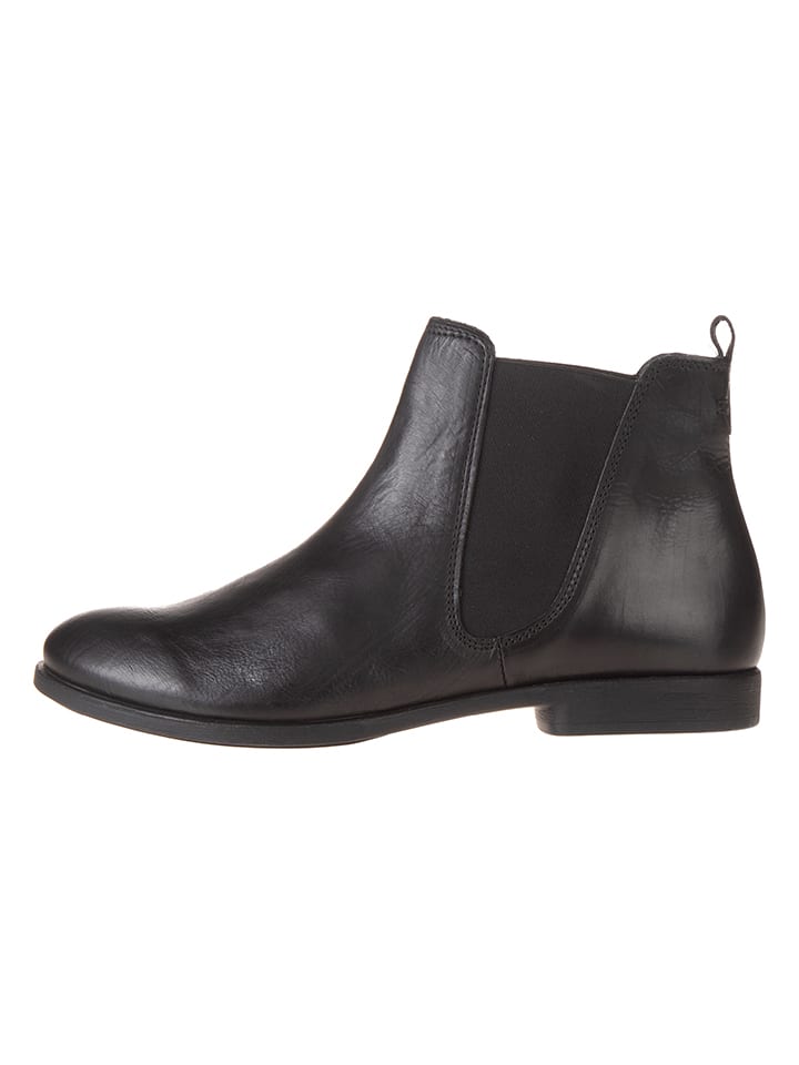 Leder-Chelsea-Boots in Schwarz