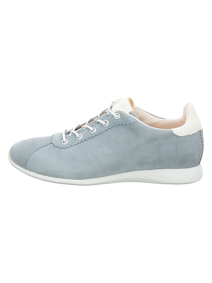Leren sneakers lichtblauw