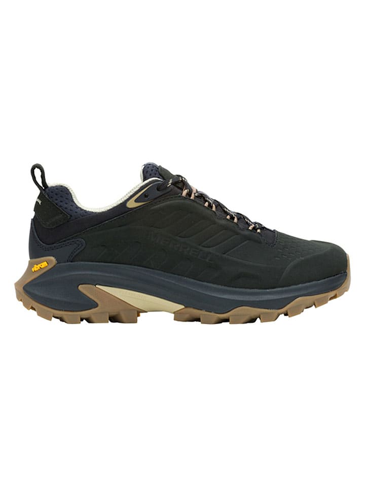 Skórzane buty trekkingowe "Moab Speed 2" w kolorze granatowo-czarnym