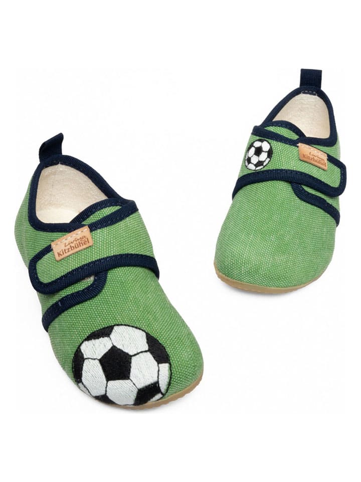 Kapcie "Soccer Champ" w kolorze zielonym
