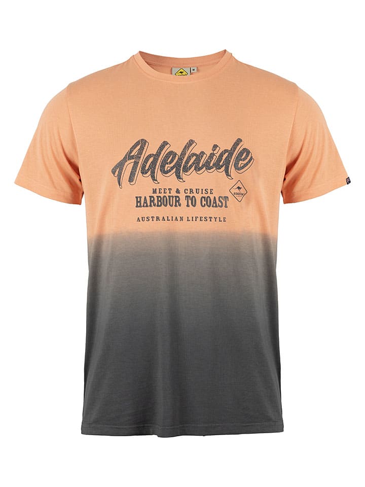 Shirt in Orange/ Grau