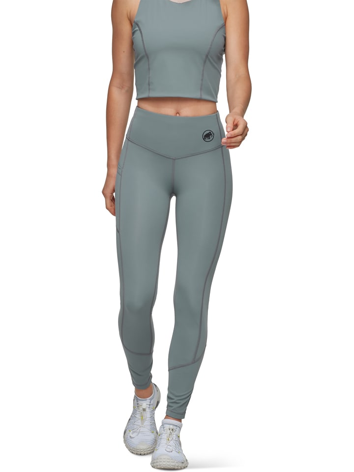 Legginsy sportowe "Massone" w kolorze zielonym