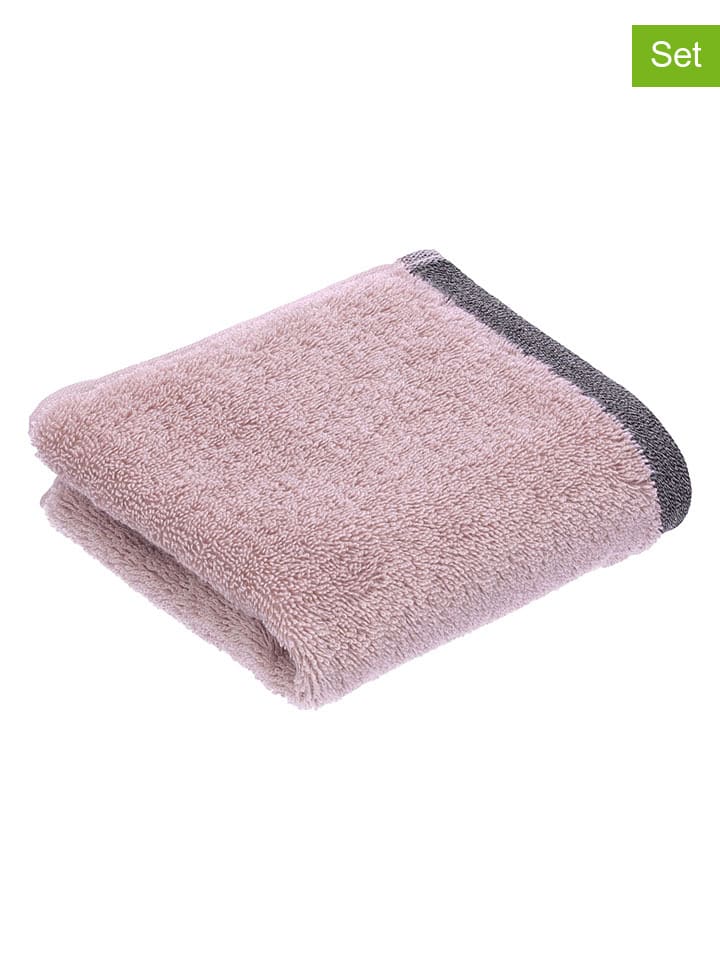2er-Set: Gästehandtücher ''Prato'' in Rosa - (L)50 x (B)30 cm