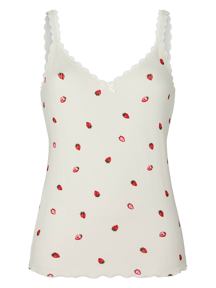 Pyjama-Oberteil in Creme