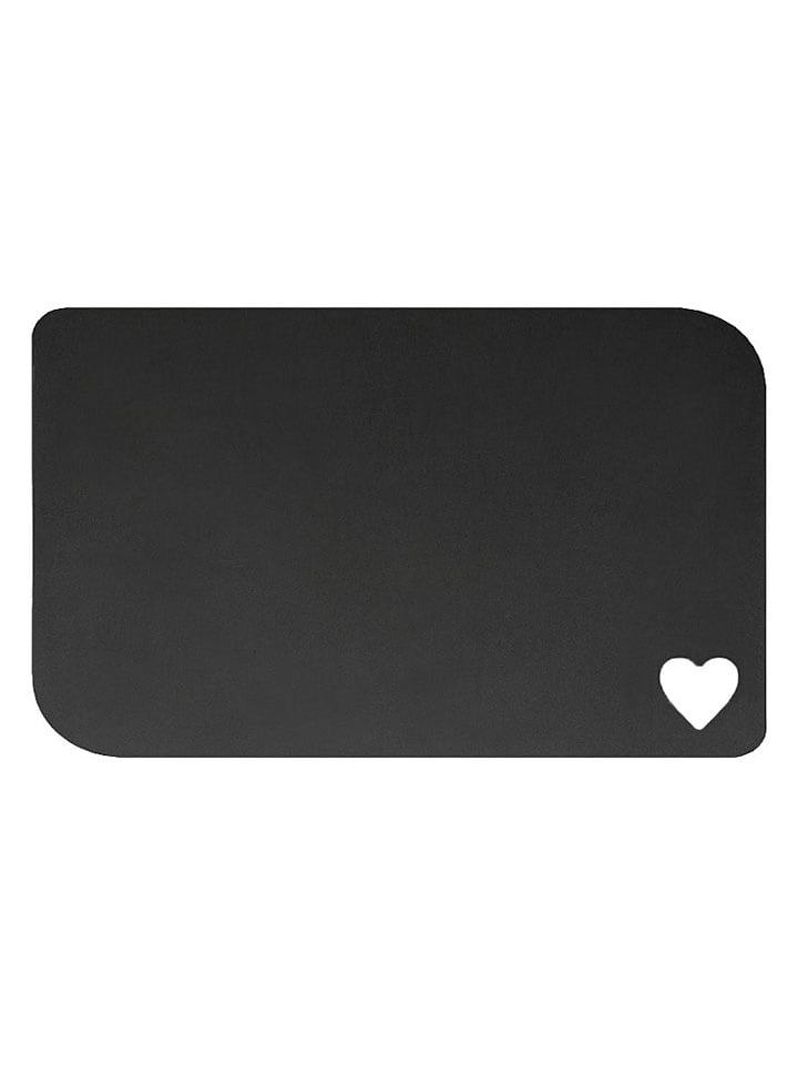 Deska "Heart" w kolorze czarnym do krojenia - 26 x 16 x 0,4 cm