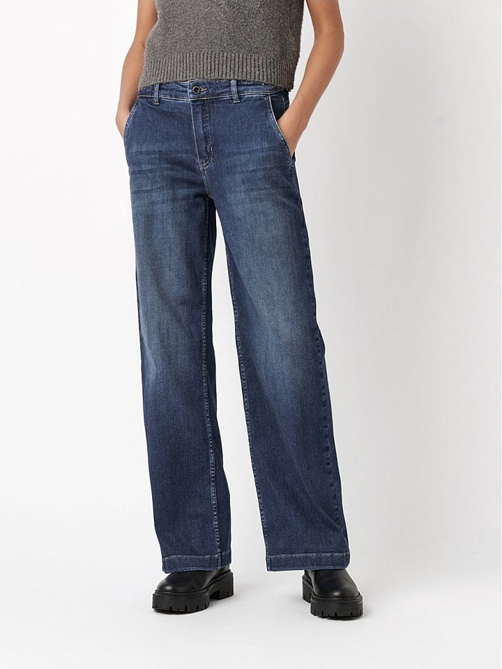 Spijkerbroek - comfort fit - donkerblauw