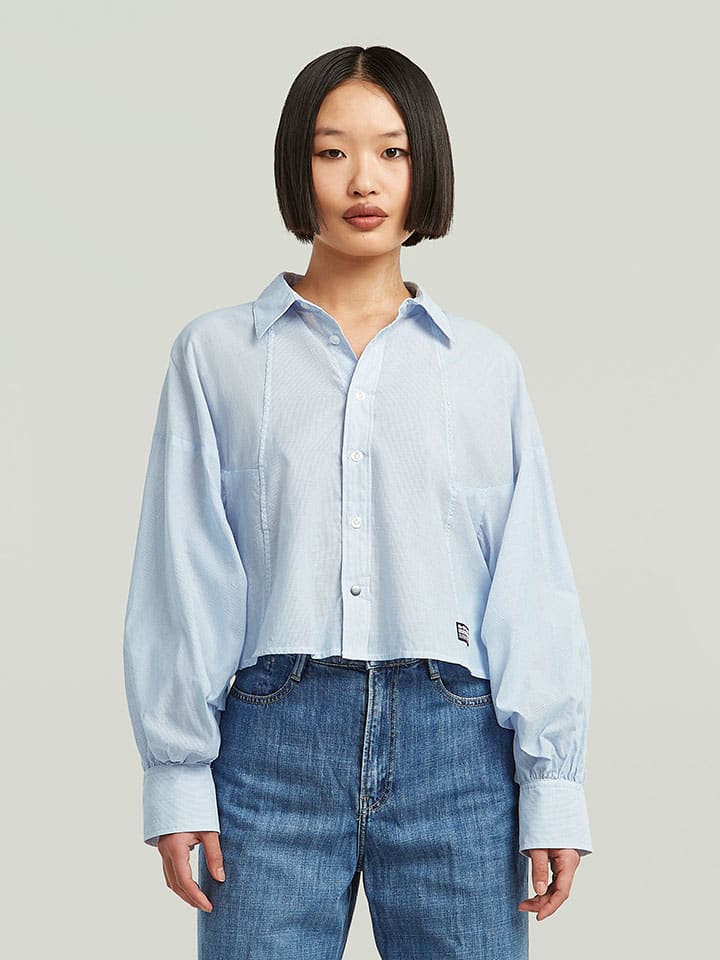 Blouse - loose fit - lichtblauw