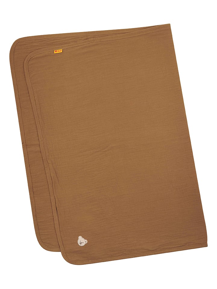 Wickeldecke in Hellbraun - (L)46 x (B)33 x (H)4 cm