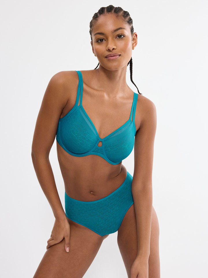 Biustonosz "Signature Sheer" w kolorze morskim
