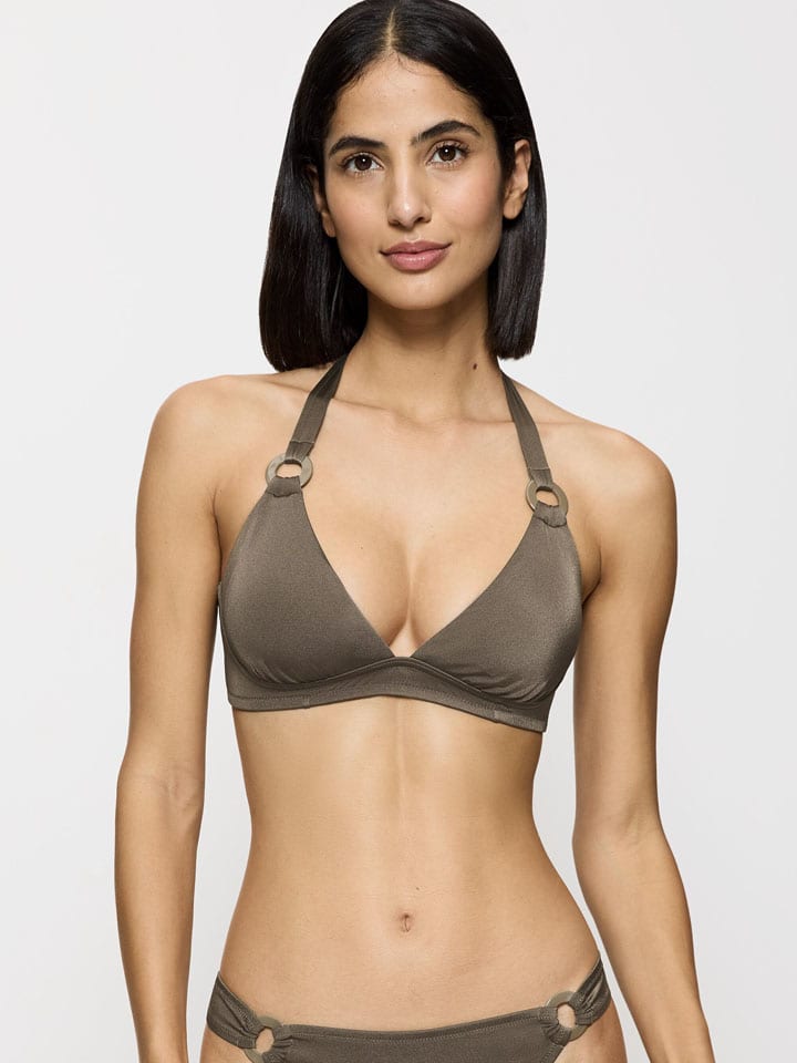 Bikini-Oberteil "Midnight Swim" in Khaki