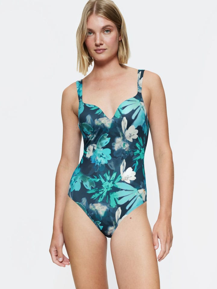 Strój kąpielowy "Summer Fleur" w kolorze morskim