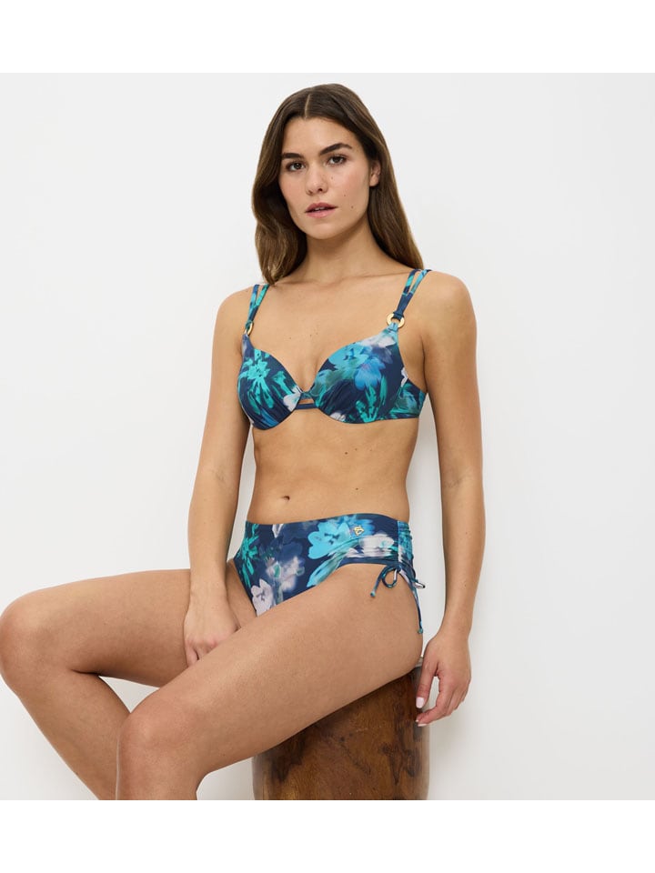 Bikini-Oberteil "Summer Fleur" in Türkis