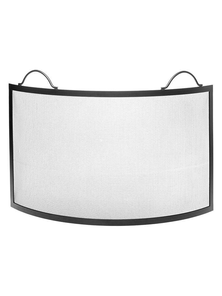 Kratka kominkowa chroniąca przed iskrami w kolorze srebrno-czarnym - 46 x 65 cm