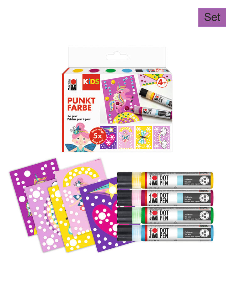 Dot-Pen-Set "Einhorn", 4x 25 ml - ab 4 Jahren