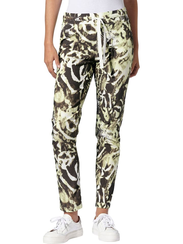 Broek donkerbruin/lichtgroen