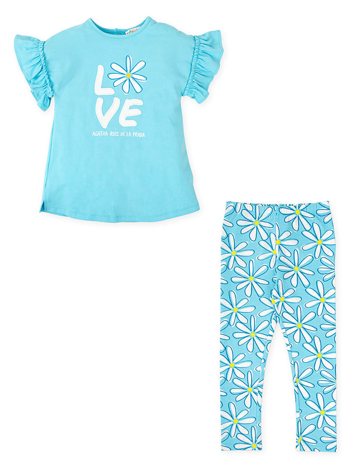 2-delige outfit lichtblauw