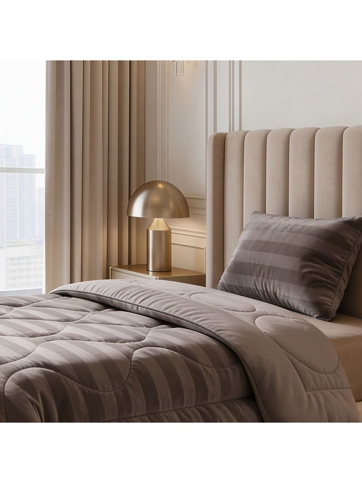 Zestaw "Hotel Velvet" w kolorze jasnobrązowym