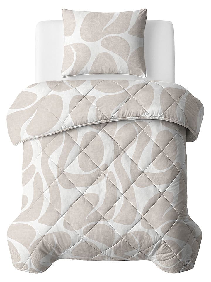 Mikrofaser-Bettset ''Kello'' in Creme/ Beige