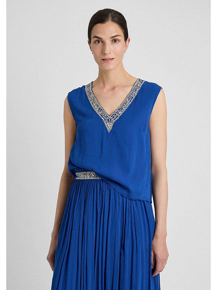 Blusentop in Blau