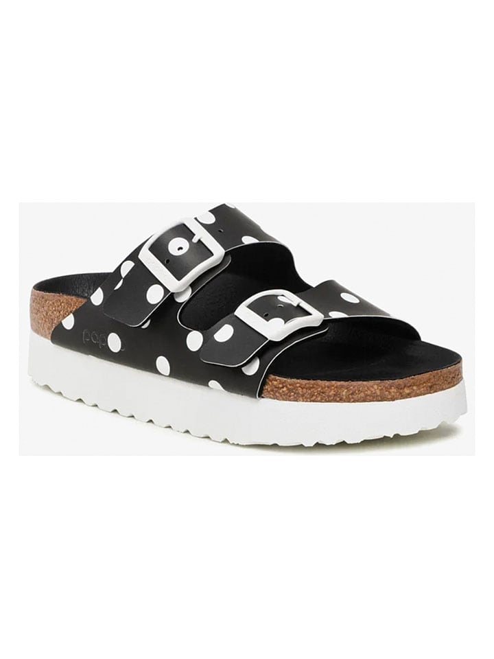 Slippers "Arizona" zwart/wit