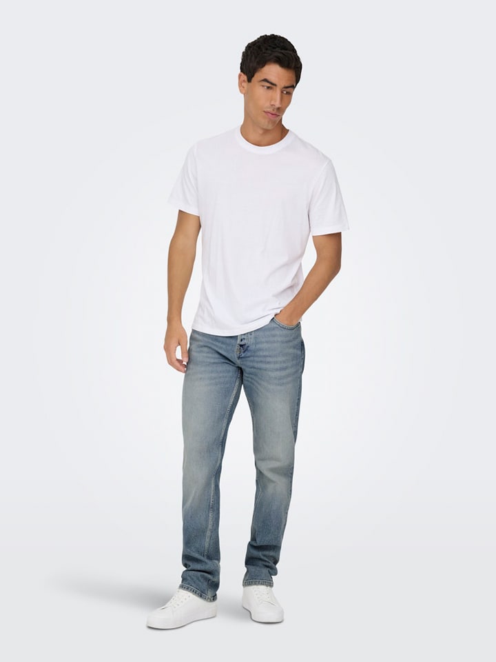 Spijkerbroek "Onsedge" - straight fit - lichtblauw
