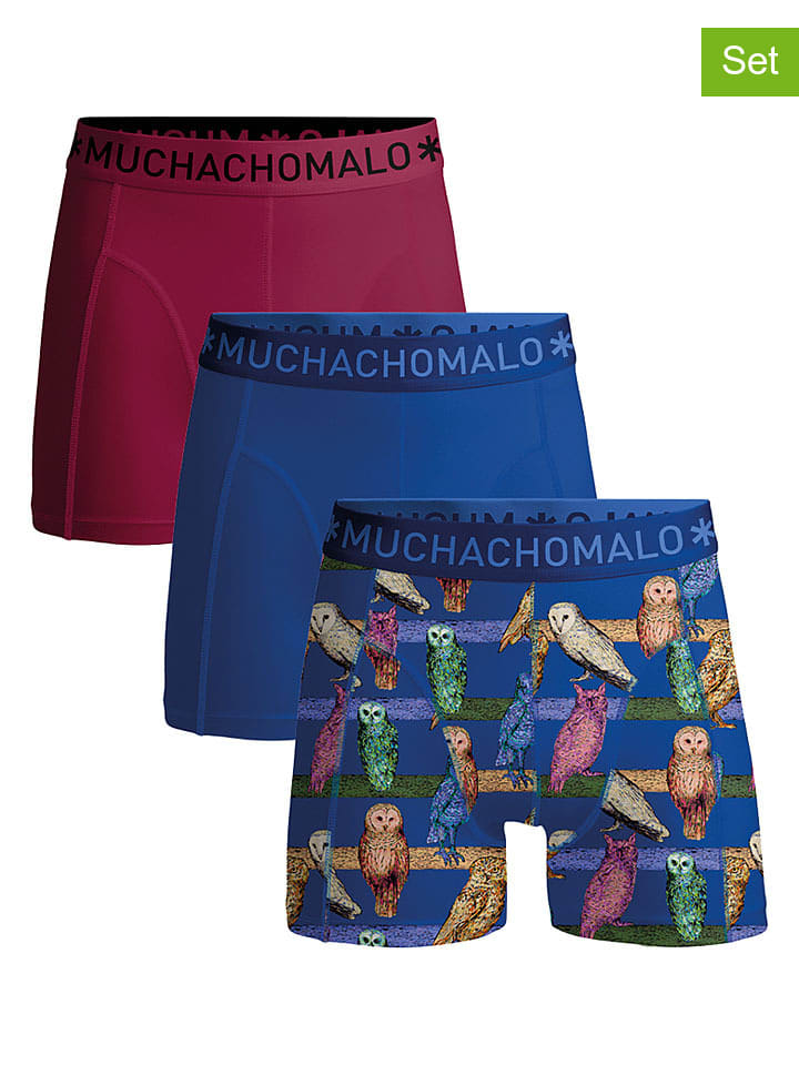 3er-Set: Boxershorts in Blau/ Pink/ Bunt