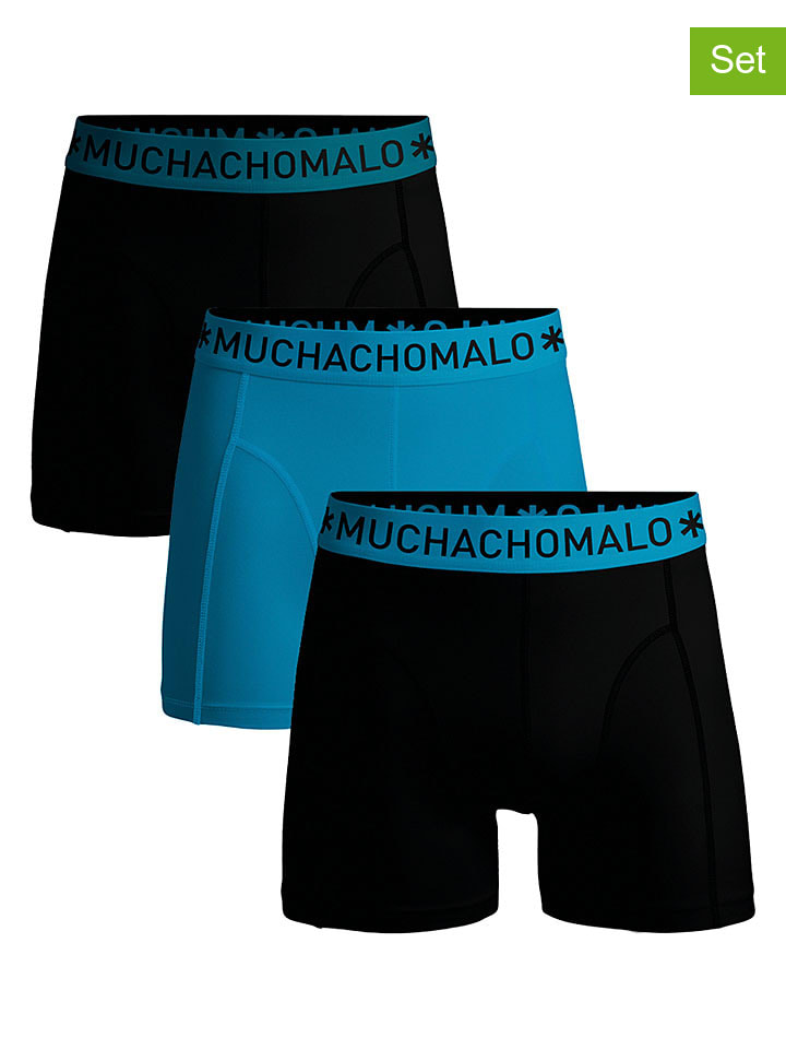 3-delige set: boxershorts zwart/blauw