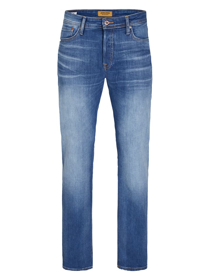 Dżinsy "Jjmike Jjoriginal" - Straight fit - w kolorze niebieskim