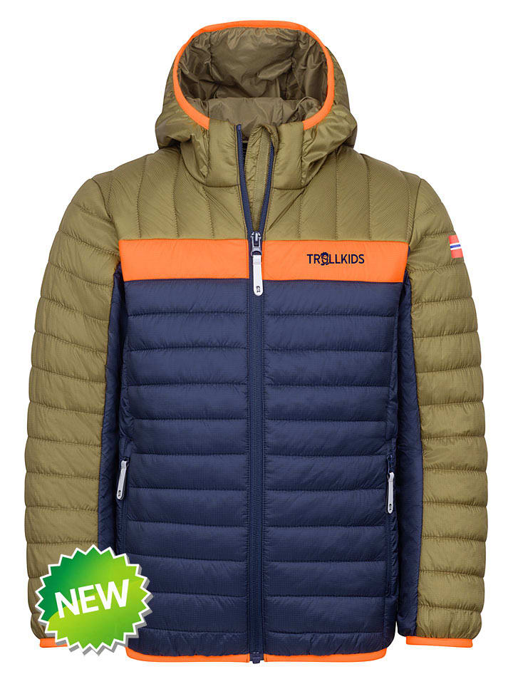 Winterjacke "Eikefjord" in Khaki/ Dunkelblau