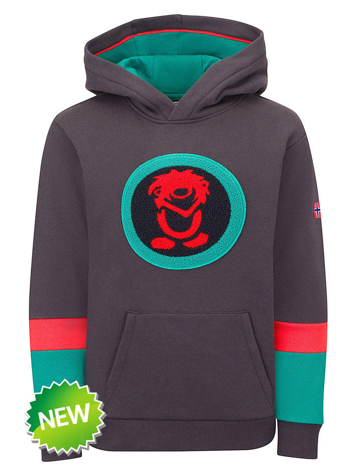 Hoodie "Troll" in Grau