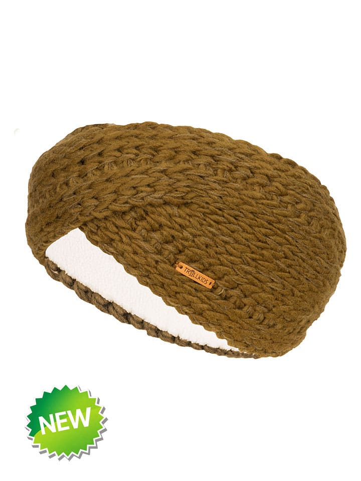 Opaska "Winter" w kolorze khaki na czoło