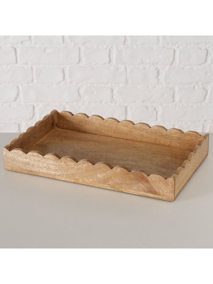 Taca "Borta" w kolorze beżowym - 29 x 19 cm