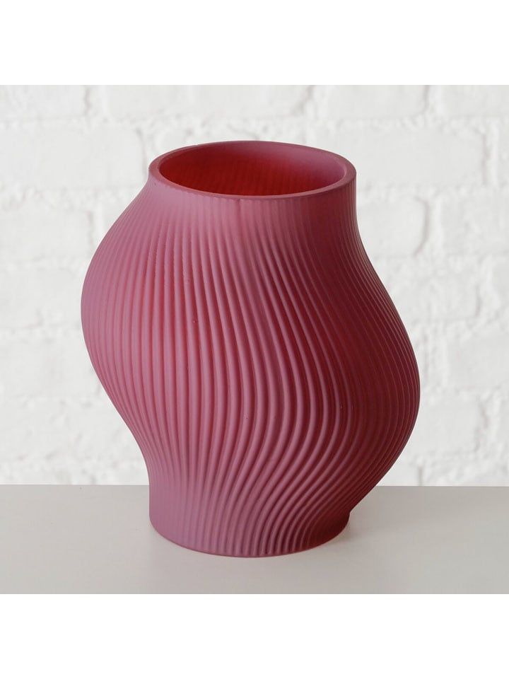 Vase ''Irena'' in Rot - (H)20 x Ø 17 cm