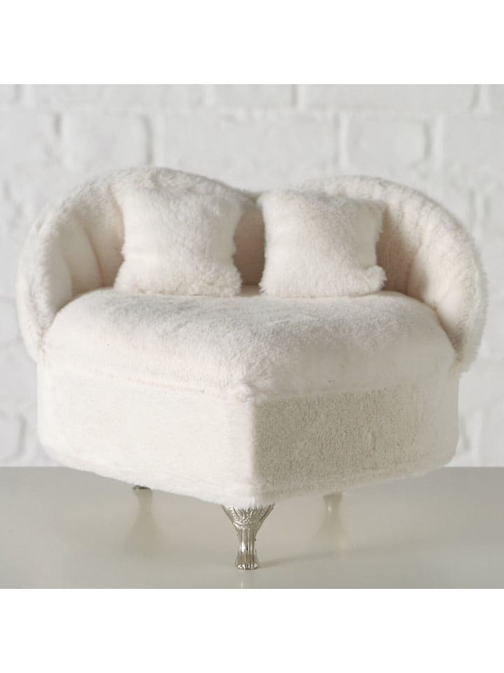 Schmuckkasten "Candy" in Creme - (B)15 x (H)13 cm